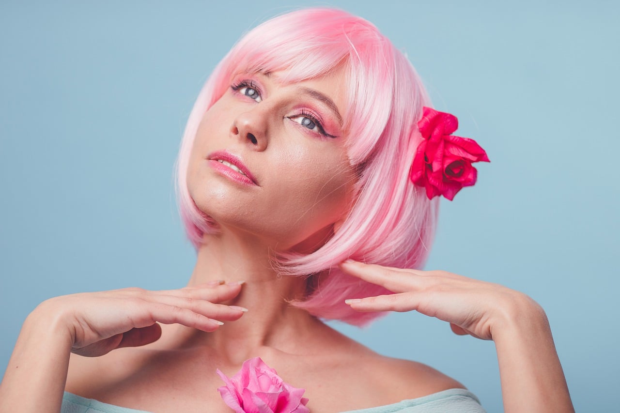 pink hair, cutie, coquette
